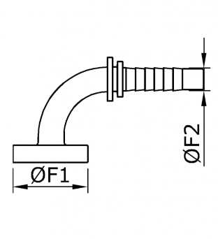 Flangia Pressare 90° SAE 3000