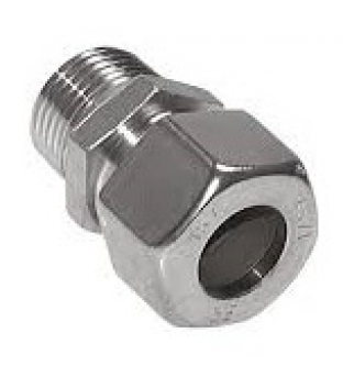 Coupling Nipple GAS 60° Male Thread - DIN 24° Male Thread